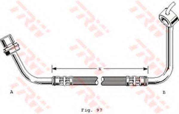 Тормозной шланг PHD252 TRW