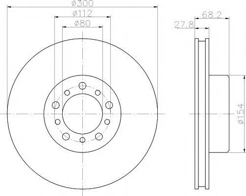 Тормозной диск 8DD 355 100-981 HELLA PAGID