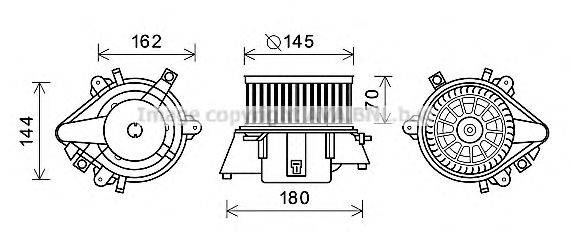 Электродвигатель, вентиляция салона FT8438 AVA QUALITY COOLING