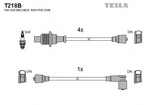 Комплект проводов зажигания T218B TESLA