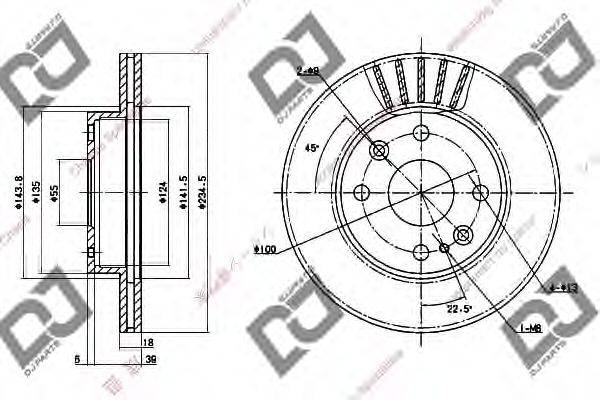 Тормозной диск BD1258 DJ PARTS