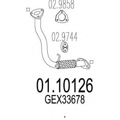 Труба выхлопного газа 01.10126 MTS