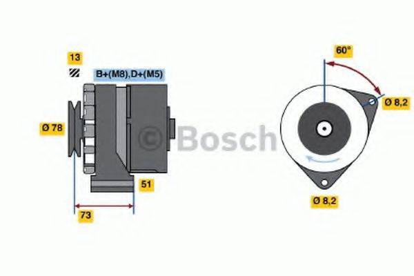 Генератор 0 986 030 670 BOSCH