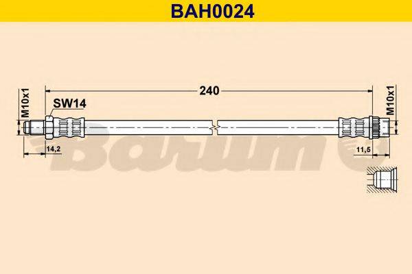 Тормозной шланг BAH0024 BARUM