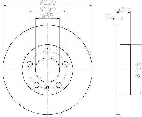 Тормозной диск 8DD 355 105-701 HELLA PAGID