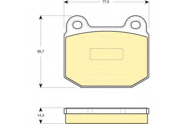 Комплект тормозных колодок, дисковый тормоз 6114932 GIRLING