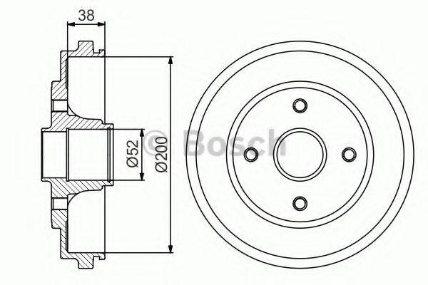 Тормозной барабан 0 986 477 229 BOSCH