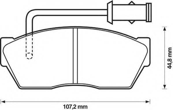 Комплект тормозных колодок, дисковый тормоз 363700200371 MAGNETI MARELLI