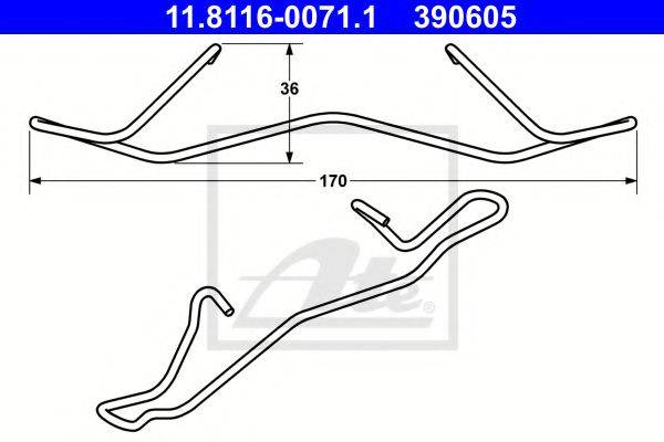 Пружина, тормозной суппорт 11.8116-0071.1 ATE