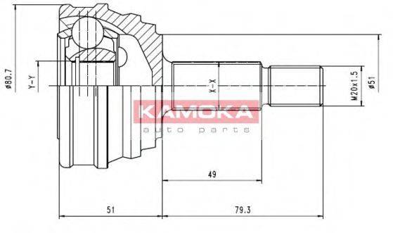 Шарнирный комплект, приводной вал 49-0242 MAXGEAR
