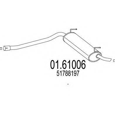 Глушитель выхлопных газов конечный 01.61006 MTS
