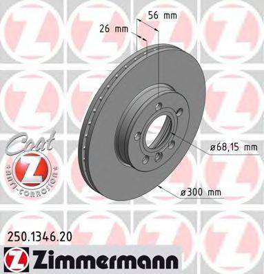 Тормозной диск 250.1346.20 ZIMMERMANN