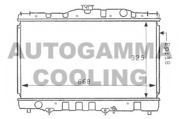 Радиатор, охлаждение двигателя 100996 AUTOGAMMA