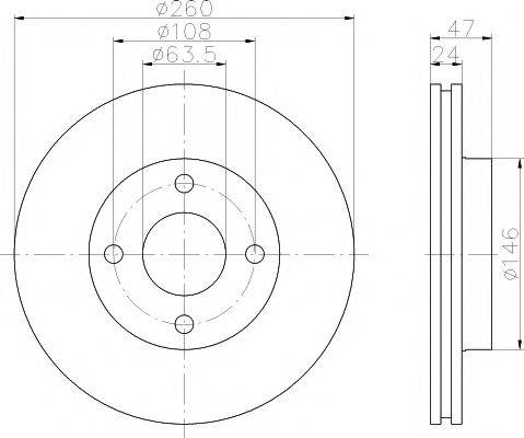 Тормозной диск MDC773 MINTEX