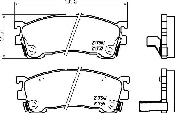 21755/16,5мм Тормозные колодки PAGID T3002 PAGID