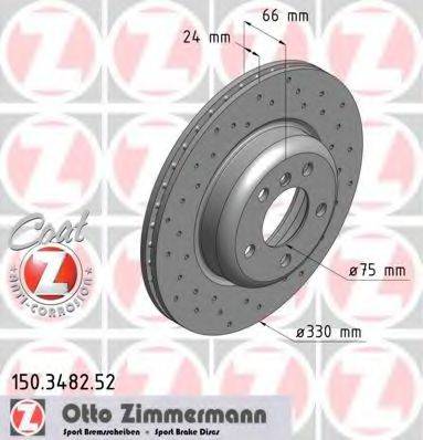 Тормозной диск 150.3482.52 ZIMMERMANN