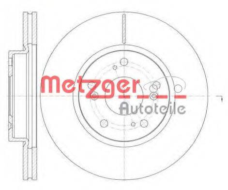 Тормозной диск 6110550 METZGER