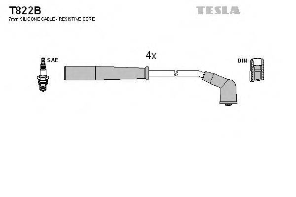 Комплект проводов зажигания T822B TESLA