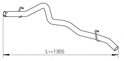 Труба выхлопного газа 29629 DINEX