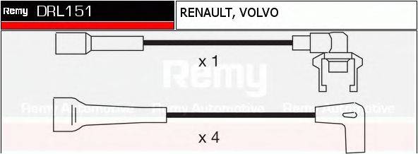 Комплект проводов зажигания DRL151 REMY