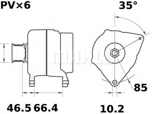 Генератор MG 325 MAHLE ORIGINAL