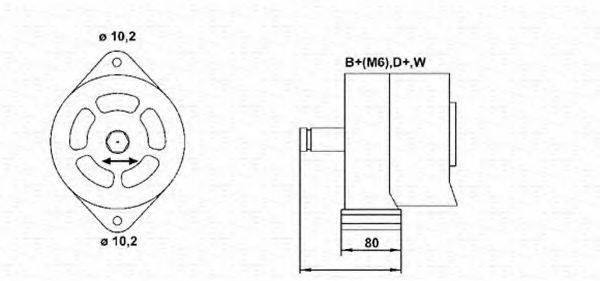 Генератор 943357708010 MAGNETI MARELLI