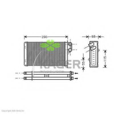 Теплообменник, отопление салона 32-0098 KAGER