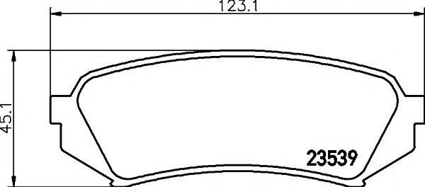 Комплект тормозных колодок, дисковый тормоз 8DB 355 009-391 HELLA PAGID