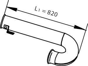 Труба выхлопного газа 21736 DINEX