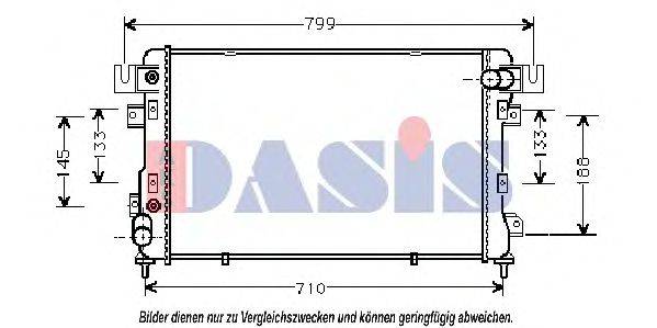 Радиатор, охлаждение двигателя 520260N AKS DASIS