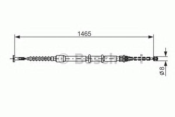 Трос, стояночная тормозная система 1 987 477 551 BOSCH