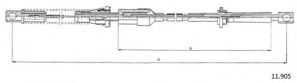 Тросик газа 19-3131 KAGER