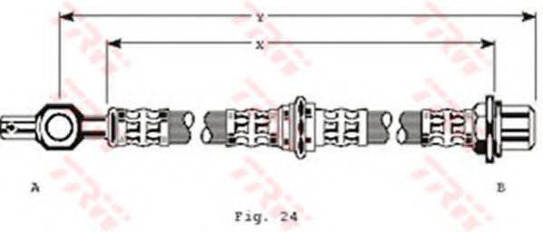 Тормозной шланг PHD182 TRW