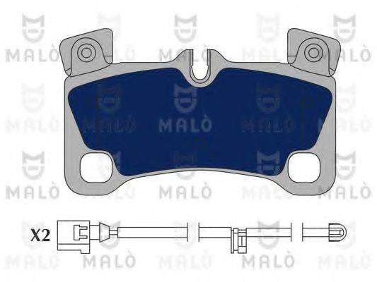 Комплект тормозных колодок, дисковый тормоз 1051037 MALO