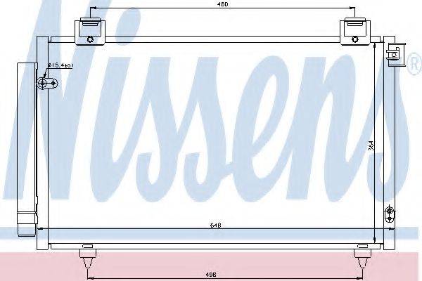Конденсер кондиционера 940199 NISSENS
