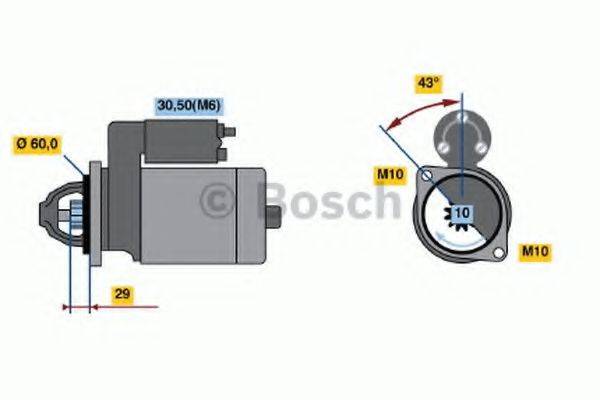 Стартер 0 986 021 280 BOSCH