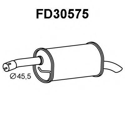 Глушитель выхлопных газов конечный FD30575 VENEPORTE