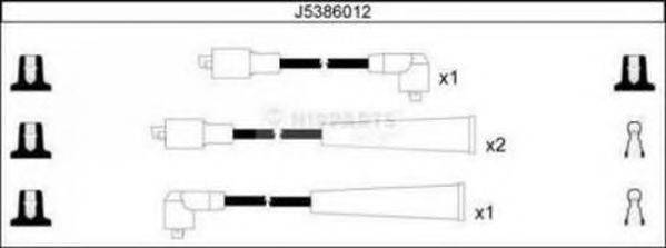 Комплект проводов зажигания J5386012 NIPPARTS