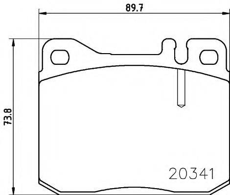 Комплект тормозных колодок, дисковый тормоз 8DB 355 017-431 HELLA PAGID