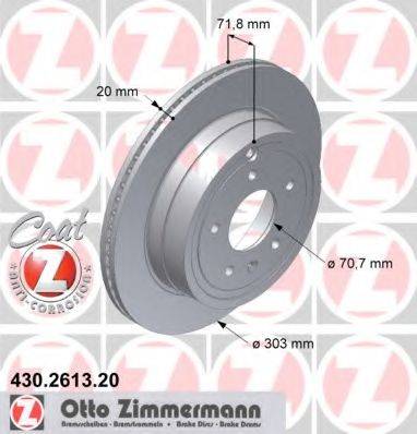 Тормозной диск 430.2613.20 ZIMMERMANN