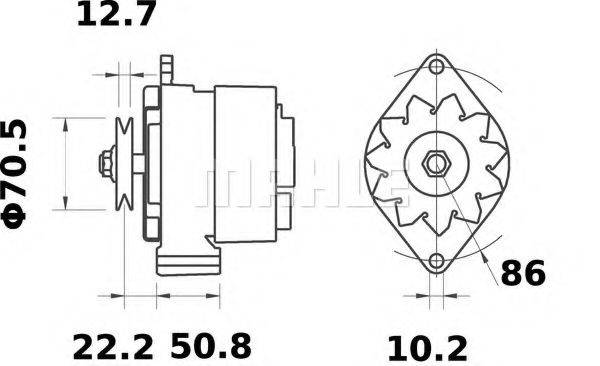 Генератор MG 25 MAHLE ORIGINAL