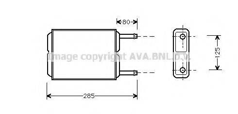 Теплообменник, отопление салона MZ6123 AVA QUALITY COOLING