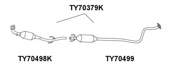 Предглушитель выхлопных газов TY70499 VENEPORTE