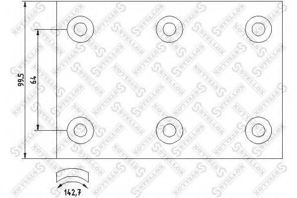 Комплект колодки тормозной накладки 85-00911-SX STELLOX