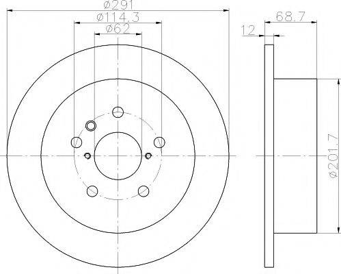 Тормозной диск 8DD 355 112-411 HELLA PAGID