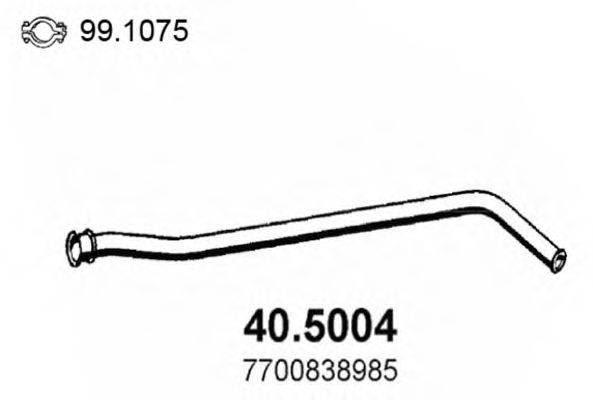 Труба выхлопного газа 40.5004 ASSO