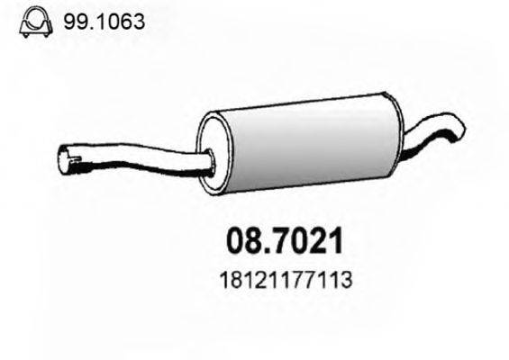 Глушитель выхлопных газов конечный 08.7021 ASSO