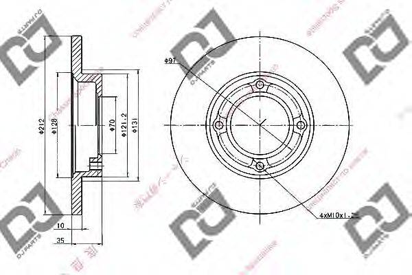 Тормозной диск BD1950 DJ PARTS