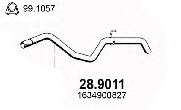 Труба выхлопного газа 28.9011 ASSO