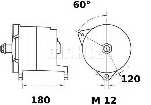 Генератор MG 128 MAHLE ORIGINAL